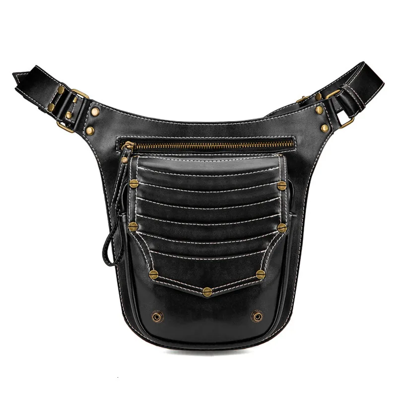 BXX/пара панк Chestpack Ретро сумка через плечо рок для мужчин и женщин Готический Фанни пакеты ретро сплошной цвет мотоциклетные ноги пакет ZA2158
