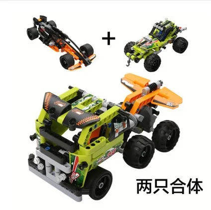 Decool совместимые technic грузовики тянуть назад racer автомобиль мото наборы Комплект строительные блоки F1 DIY кубики Moc детские игрушки подарки