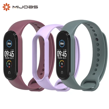 

Mijobs Mi Band 5 Strap Bracelet for Xiaomi Mi Band 5 Silicone Wrist Correa Original Wristband Miband 5 Smart Watches Accessories