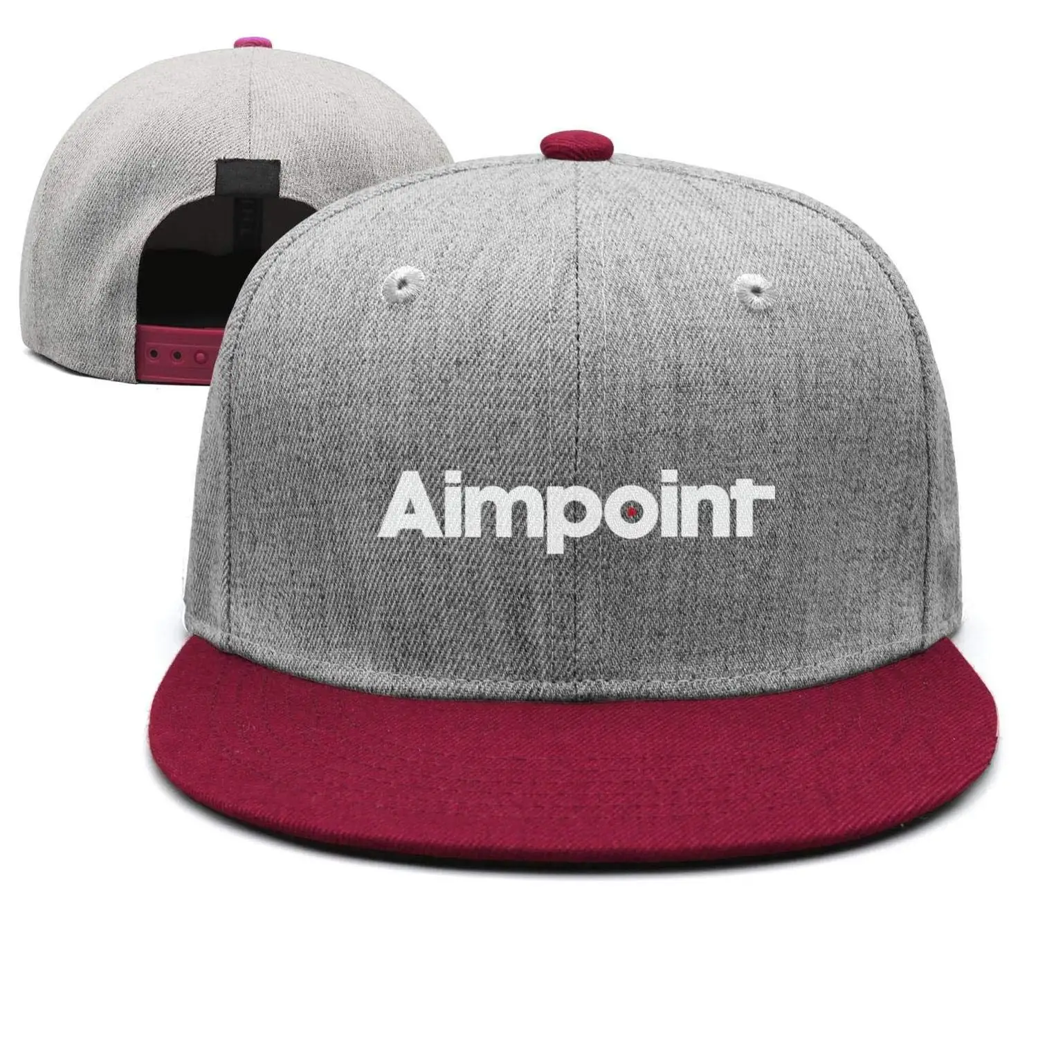 Бейсболка Aimpoint с логотипом плоскими полями из хлопка|Мужские бейсболки| |