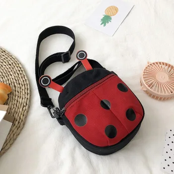 

2020 New Fashion Little Girls Messenger Bag Lovely Cartoon Ladybird Cross Body Purse Toddler Novelty Toy Cute Boys Girls Kids