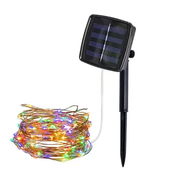 

100/200 LED Solar Power Copper Wire Lamp Waterproof Model 8 Personality High Configuration Yard Decorative String Light