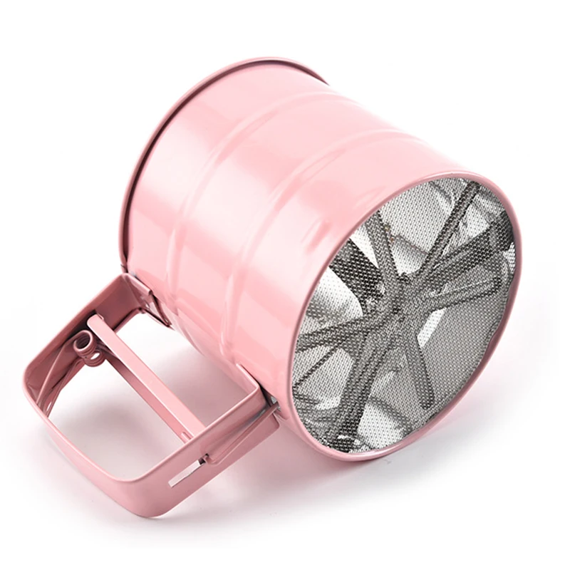 Stainless Steel Sifter Cup Flour Sieve Mesh Powder Handheld Cup Mesg Powder Cakes Set Confectionery Tools Bakery Accessories