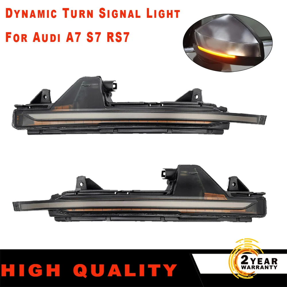 

Dynamic Blinker Mirror Light for Audi A7 S7 RS7 2011 2013 2014 2015 2016 2017 LED Turn Signal Sequential Indicator