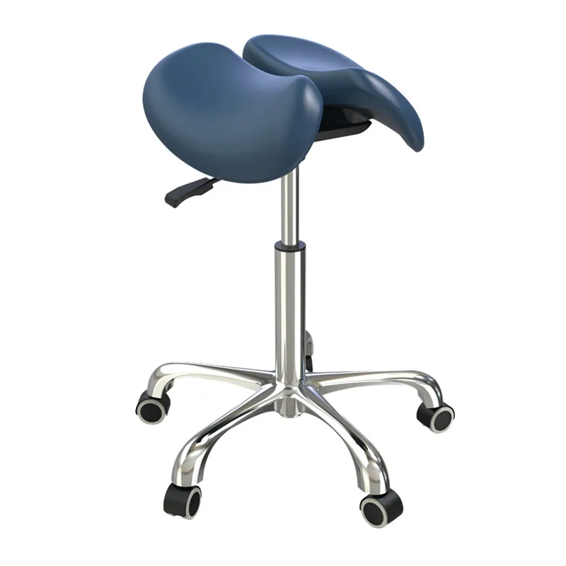 Ergonomic Split Seat Saddle Stool with Adjustable Backrest Support for Clinic Hospital Pharmacy Medical Beauty Lab Home Office