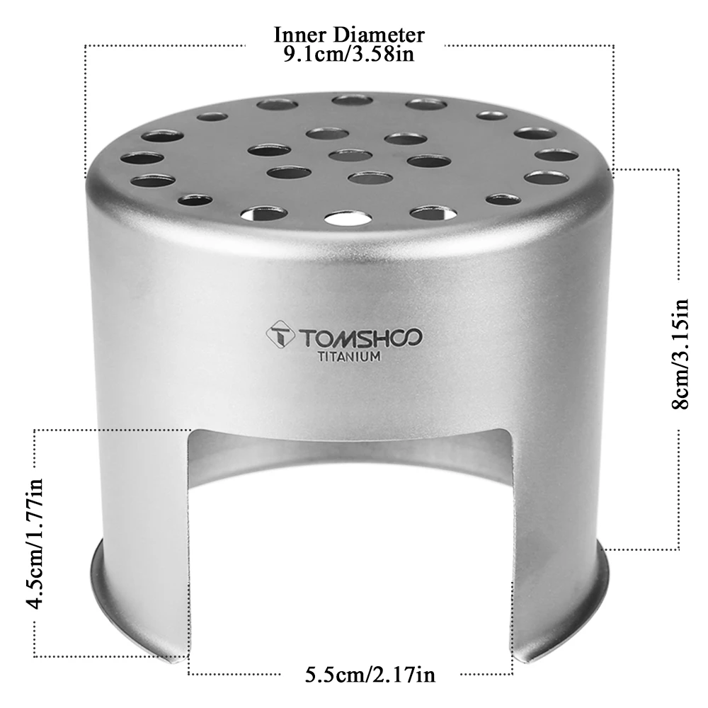TOMSHOO титановая уличная горелка для кемпинга Ультралегкая компактная деревянная походная плита