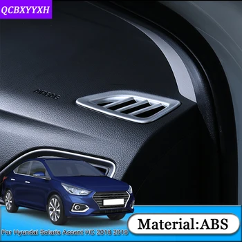 

Car Dashboard Frame Air Conditioning Outlet Cover Sequins Stickers Car Accessories Fit For Hyundai Solaris Accent HC 2018 2019