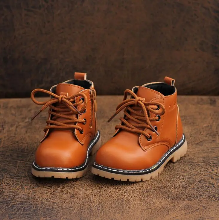 

Autumn Winter Boys Girls Boots Baby Boots Children Snow Boots Boys Plus velvet warm waterproof Cotton Shoes