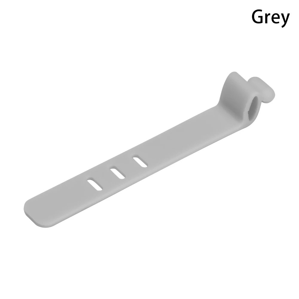 5 шт. устройство для сматывания кабеля силиконовый Кабельный органайзер провода обернутый шнур линия держатель для хранения для iPhone samsung наушники - Цвет: grey
