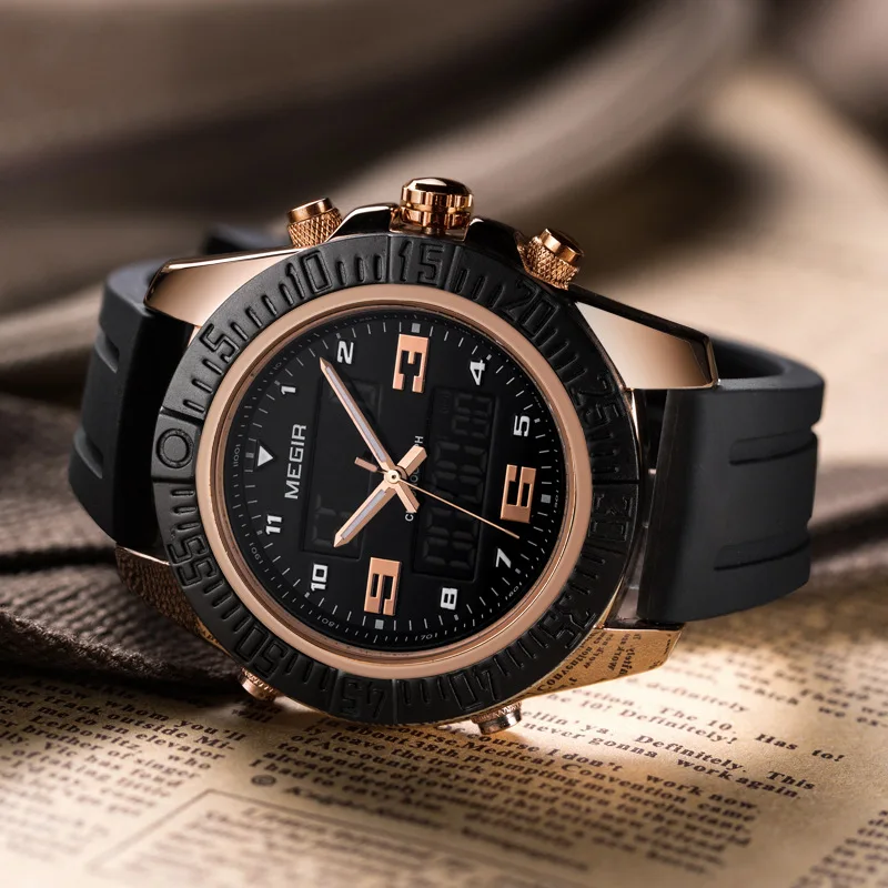 

Natural detox gainer Me g ir Watch Men Multi-functional Timing Calendar Waterproof Sports Men Dual Display Watches 2038G