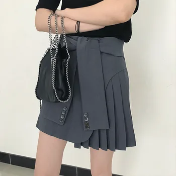 

2020 summer irregular wild professional women skirt a-line skirt pleated skirt