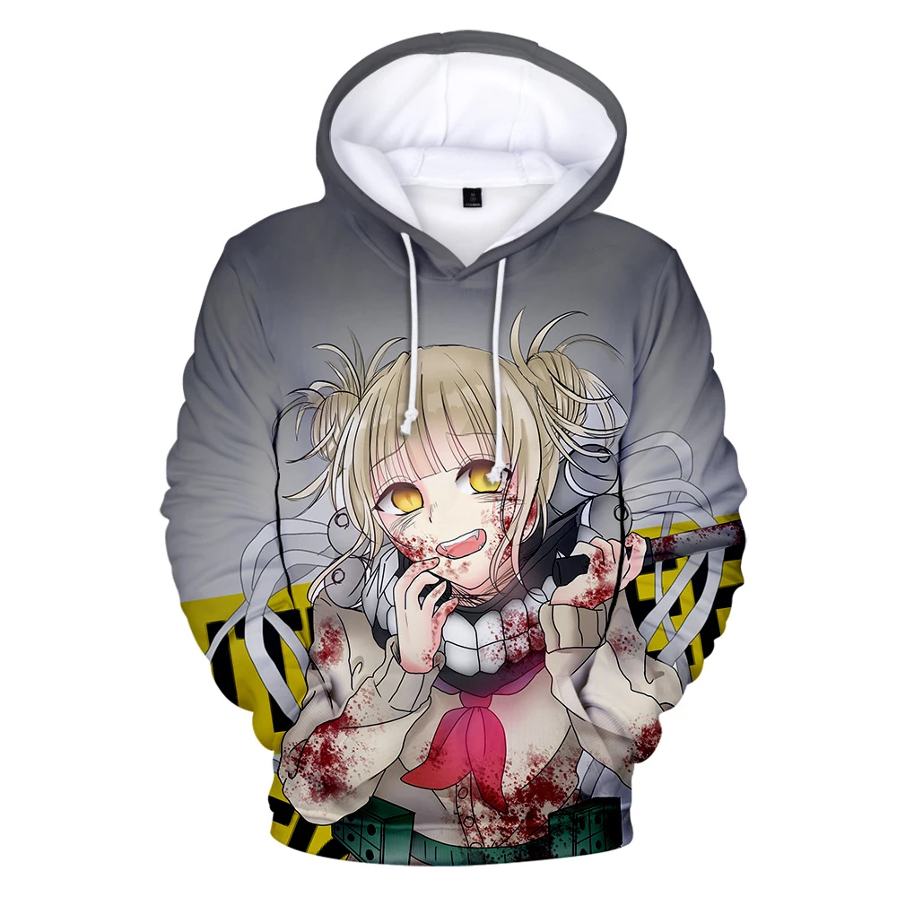 Подходящая Милая Толстовка Himiko Toga3D для мужчин и женщин Harajuku 3D с капюшоном