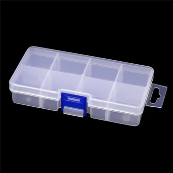 

8 Grid Plastic Box Practical Adjustable Compartment Nail Art Storage Case Screw Holder Case Display Organizer Container