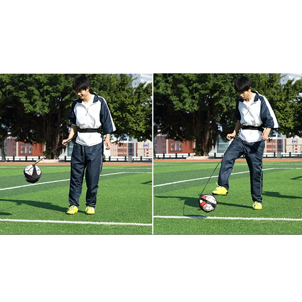 Практика Спорт футбольный мяч оборудование пояс Hands Free футбол тренер кик помощь обучение Регулируемый