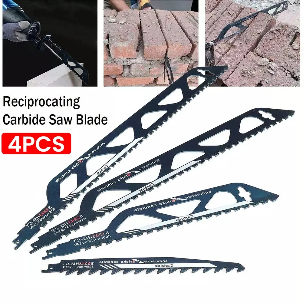 Reciprocating Saw Blade For Cutting Concrete Red Brick Stone Masonry Saber Carbide Jig Saw Blade
