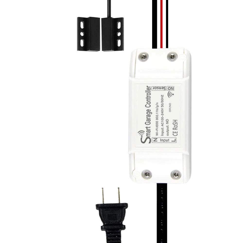 US Plug Переключатель Wi-Fi умный Открыватель двери гаража управление Лер таймер переключатель работает с Alexa Google Home и IFTT Smart Life/Tuya приложение управление - Комплект: US Plug