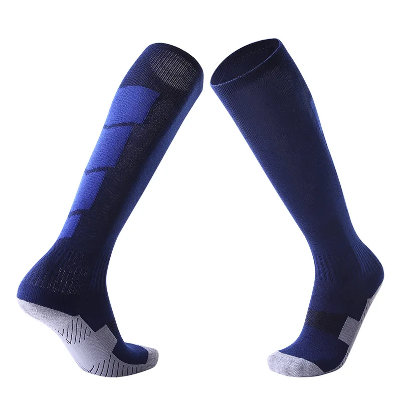 Нескользящие футбольные носки выше колена для взрослых, утолщенные махровые носки, впитывающие пот, износостойкие спортивные носки