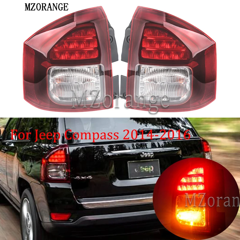 Skup MZORANGE dla Jeep Compass 2014 2015 2016 zewnętrzne części zamienne tylne kierunkowskaz i światła hamowania lampy tylne montaż