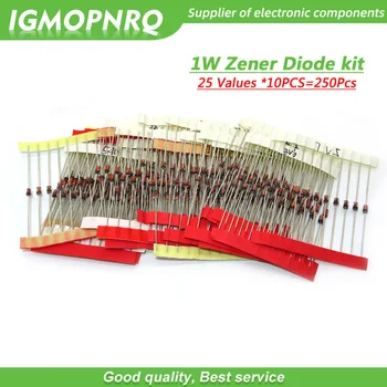 

25Values *10PCS=250Pcs 1W Zener Diode Assorted kit 3V ~ 33V Assortment Set IGMOPNRQ