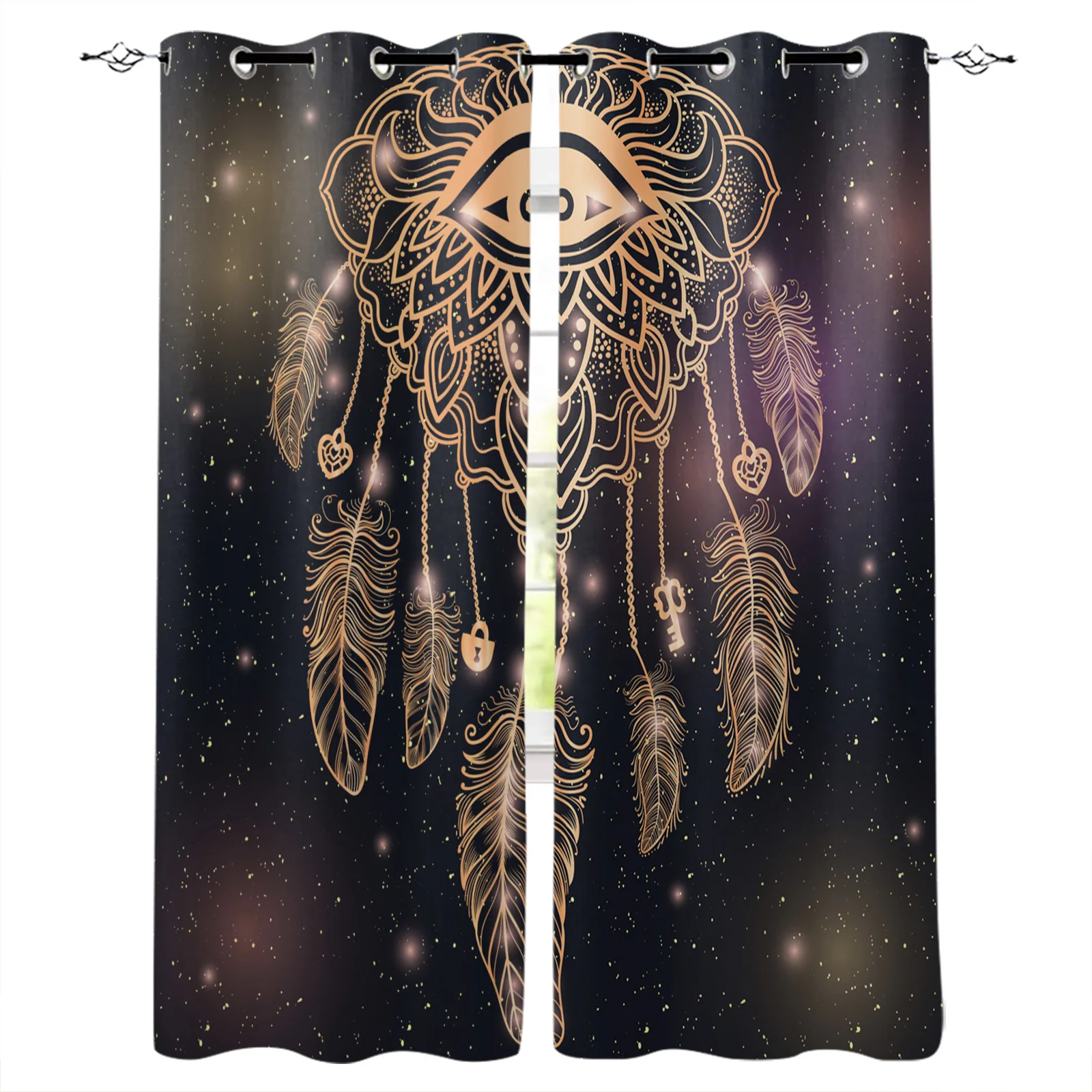 Feather Line Flower Window Curtains Home Decor Living Room Kitchen Drapes Panel for Bedroom | Дом и сад