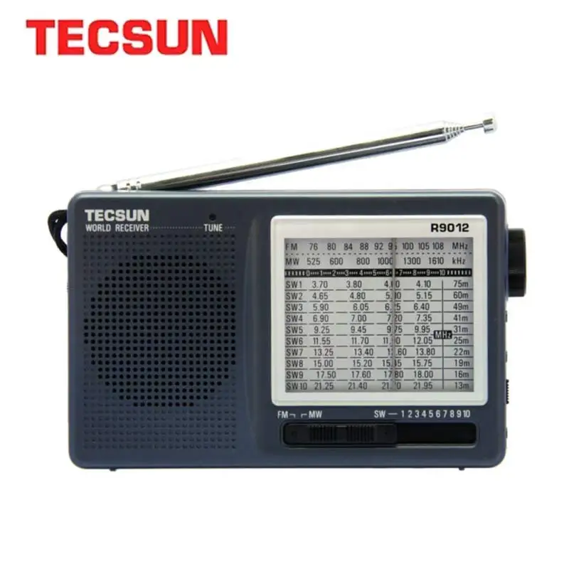 Фото TECSUN R-9012 радио FM AM SW портативное радио 12 полос портативный Радиоприемник Высокая чувствительность низкий уровень шума коротковолновый карманный радиоприемник №1