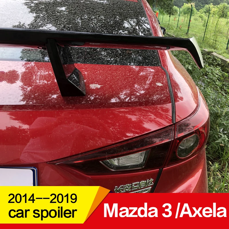 Использовать для Mazda 3/Axela спойлер 15 16 17 18 19 лет ABS Пластиковый материал заднее декоративное крыло EX стиль GT Спортивные Аксессуары