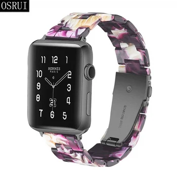 

resin Strap for Apple watch band 44mm 40mm correa 42mm 38mm iwatch 5 4 3 2 bracelet accessories pulseira apple watch band belt