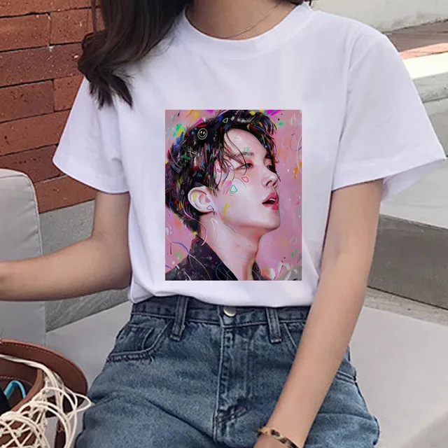 Camiseta con estampado de la Liga Juvenil Bulletproof, camiseta blanca y negra, camiseta de dibujos animados Korea JIN SUGA HOPE JIMIN V JUNGKOOK|Camisetas| - AliExpress