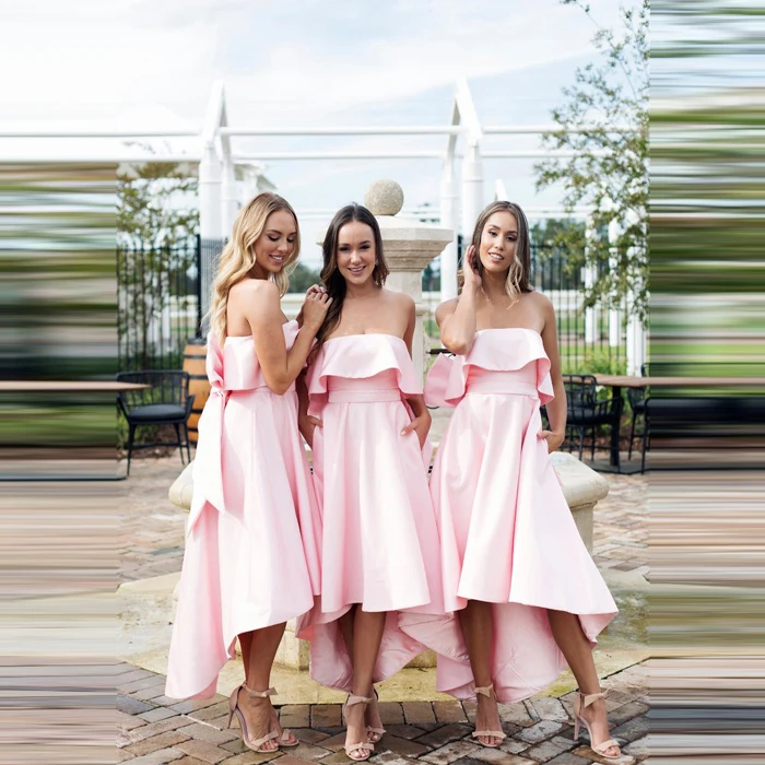 beautiful pink bridesmaid dresses