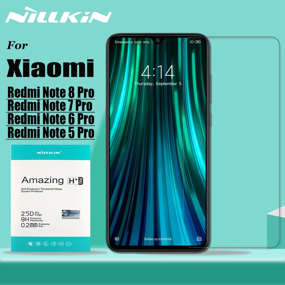 NILLKIN для Xiaomi Redmi Note8 Note7 Note6 Note5 Pro закаленное стекло Экран защитная пленка 9H Стекло на Redmi Note 8 iPhone 7 6 Plus 5 iPad Pro