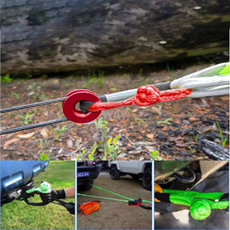 Recovery Ring Trucks Towing Rope Loop Snatch Block Off Road Winch Pulley Cable Hook 41000lb Car Strap Shackles ATV Accessories