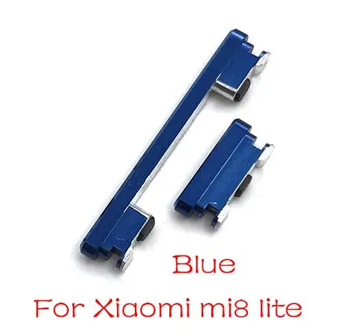 Mi8 Lite Blue Боковой ключ питания+ Кнопка громкости для Xiaomi Mi A2 6X9 8 Lite Max Note 3 Play части - Цвет: Mi8 Lite Blue