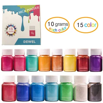 

Mica Powder Cosmetic Grade Epoxy Resin Powder Pigment Natural Pearl Color Dye for Soap Making, Bath Bomb, Candle , Resin Craft