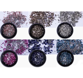 

Micro-drilled Smashed Small Broken Diamond Crystal Sand Mixed Super Flash New York Storm For UV Resin Epoxy Mold Decoration