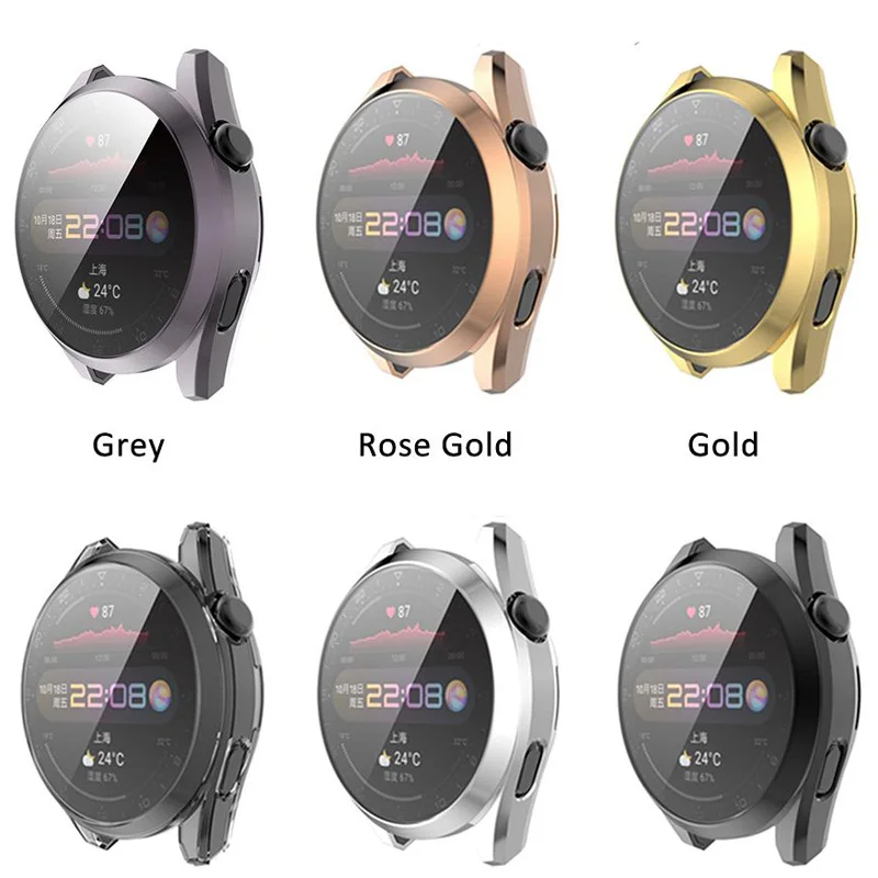 Screen Protector Cover For Huawei Watch 3/4 Pro 46mm 48mm TPU Protective Case For Huawei Watch GT3 Pro Protective Bumper Cover screen protectors watch screen protector watch screen protector case watch protector case smart watch case