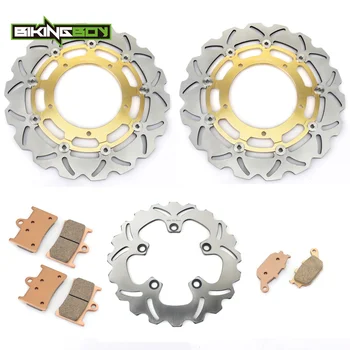 

BIKINGBOY For FZ1 Fazer 2006-2019 FZ1 1000 2004 05 06 07 08 09 2010 2011 2012 2013 2014 Front Rear Brake Discs Disks Rotors Pads