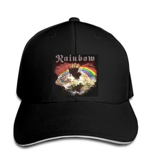 Радужная бейсболка Rising UK Tour June, Мужская черная бейсболка с логотипом группы