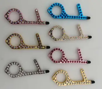 

Touch Non-Contact Door Opener Key chain alloy pendant opener press Door Handle Key elevator tool Keychain Gift SN3276