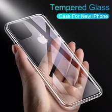 Роскошный прозрачный стеклянный чехол для Iphone 11 Pro Xs Max Xr X 8 7 Plus, мягкий чехол из закаленного стекла для Iphone 7 Plus