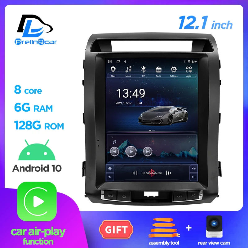 12 1 дюймовый автомобильный Android 10 радио плеер для Toyota Land Cruiser 2008-2015 мультимедийный