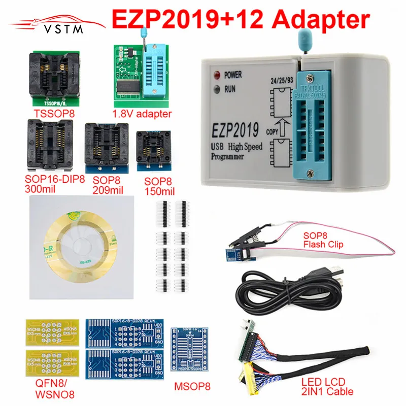 EZP высокоскоростной USB SPI программатор EZP2019 Поддержка 32M Flash 24 25 93 EEPROM 25 flash биос