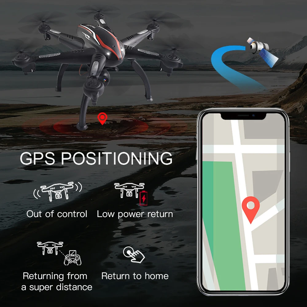 L100 gps Дрон with1080P широкоугольный Камера 5G Wi-Fi FPV 6-осевой Autitude хранения дрона с дистанционным управлением Авто Следуйте Квадрокоптер с дистанционным управлением Дрон игрушки