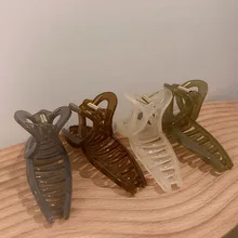 

2022 Korean Fashion Resin Grab Clip Large Acetate Hair Clip Crab Hair Claws For Women Girl Hair Accessories Hair Style Make