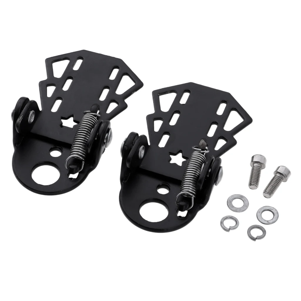 1 Pair Universal Bicycle Rear Seat Pedal Steel Folding Mountain Bike Cycling Riding Footpegs