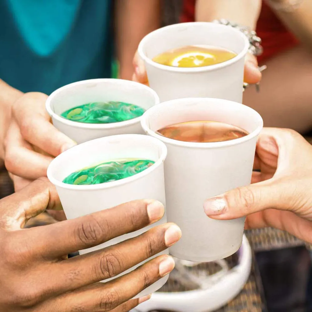 

100 PCS Paper Cups White Drink Paper Cups And Cold Drink Cups Gobelet Carton Vasos Desechables Yoghurt Beker Paper Coffee Cups
