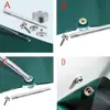 30/150 Pieces Stainless Steel Marine Grade Canvas and Upholstery Boat Cover Snap Button Fastener Kit 15mm Screws Snaps with tool 5