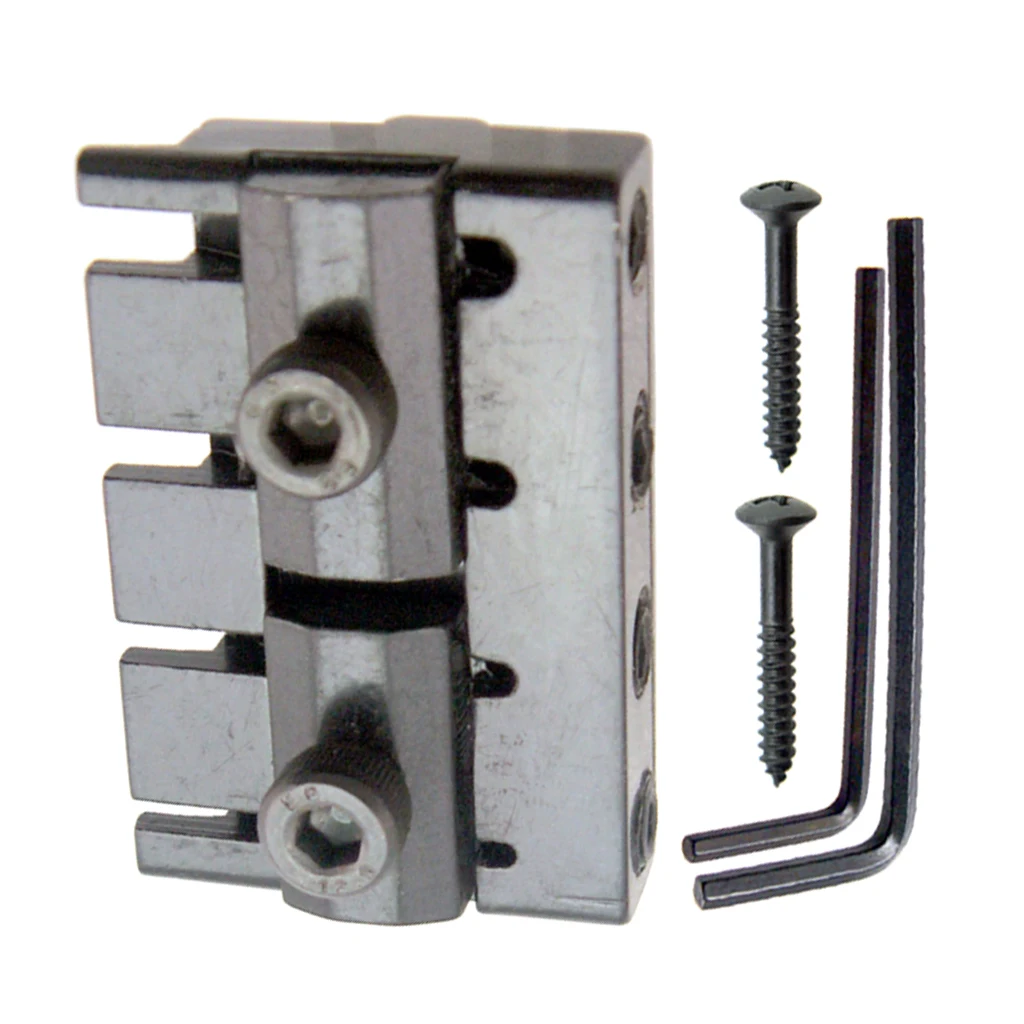 

Set of 4-string Electric Headless Bass Guitar Locking Nut+Mounting Screws+Hex Wrench Black