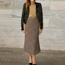 SAGACE осенне-зимняя новая юбка с цветочным принтом и эластичной резинкой на талии; бархатная юбка; Длинная юбка с плотным зонтиком; одежда; A30930