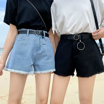 

2020 New Korean Large Size Denim Shorts Female Summer Students High Waist Loose Wide Leg Loose Thin A Hot Tide