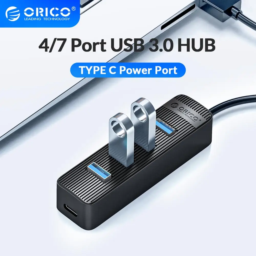 ORICO-Répartiteur multi-type C, 4 ports, HUB USB 3.0, 5Gbps, haute